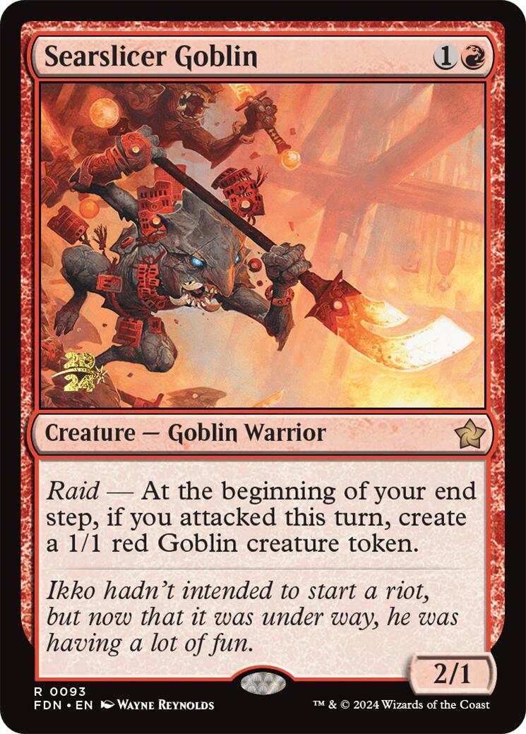 Searslicer Goblin [Foundations Prerelease Promos] | Exor Games Dartmouth