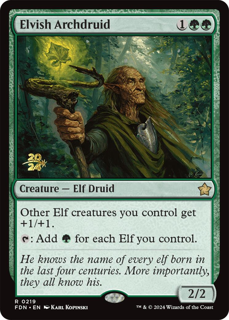 Elvish Archdruid [Foundations Prerelease Promos] | Exor Games Dartmouth