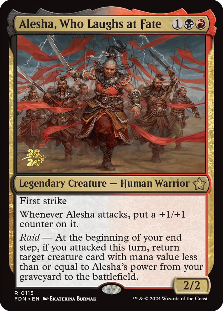 Alesha, Who Laughs at Fate [Foundations Prerelease Promos] | Exor Games Dartmouth