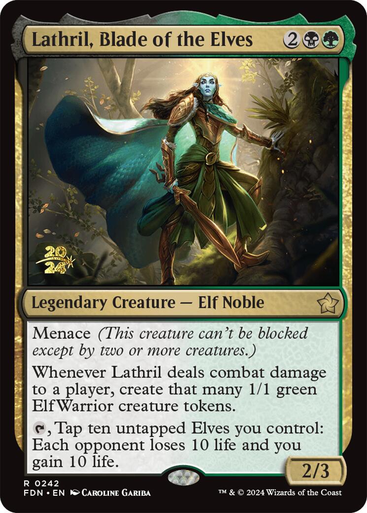 Lathril, Blade of the Elves [Foundations Prerelease Promos] | Exor Games Dartmouth