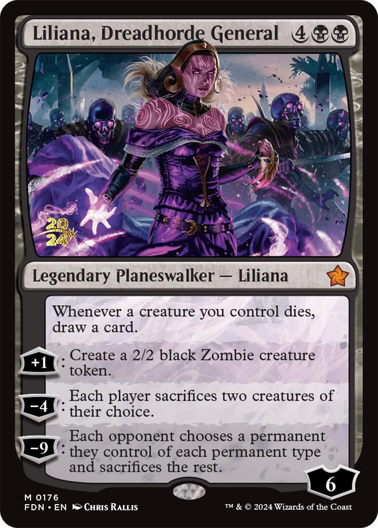 Liliana, Dreadhorde General [Foundations Prerelease Promos] | Exor Games Dartmouth