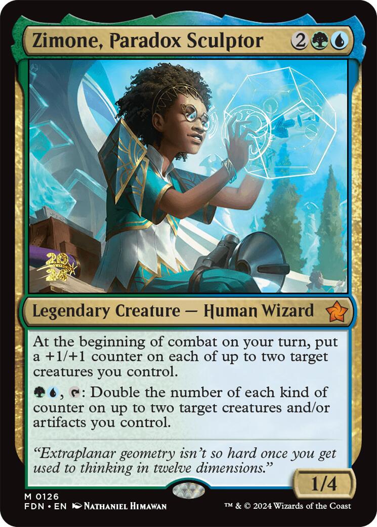 Zimone, Paradox Sculptor [Foundations Prerelease Promos] | Exor Games Dartmouth