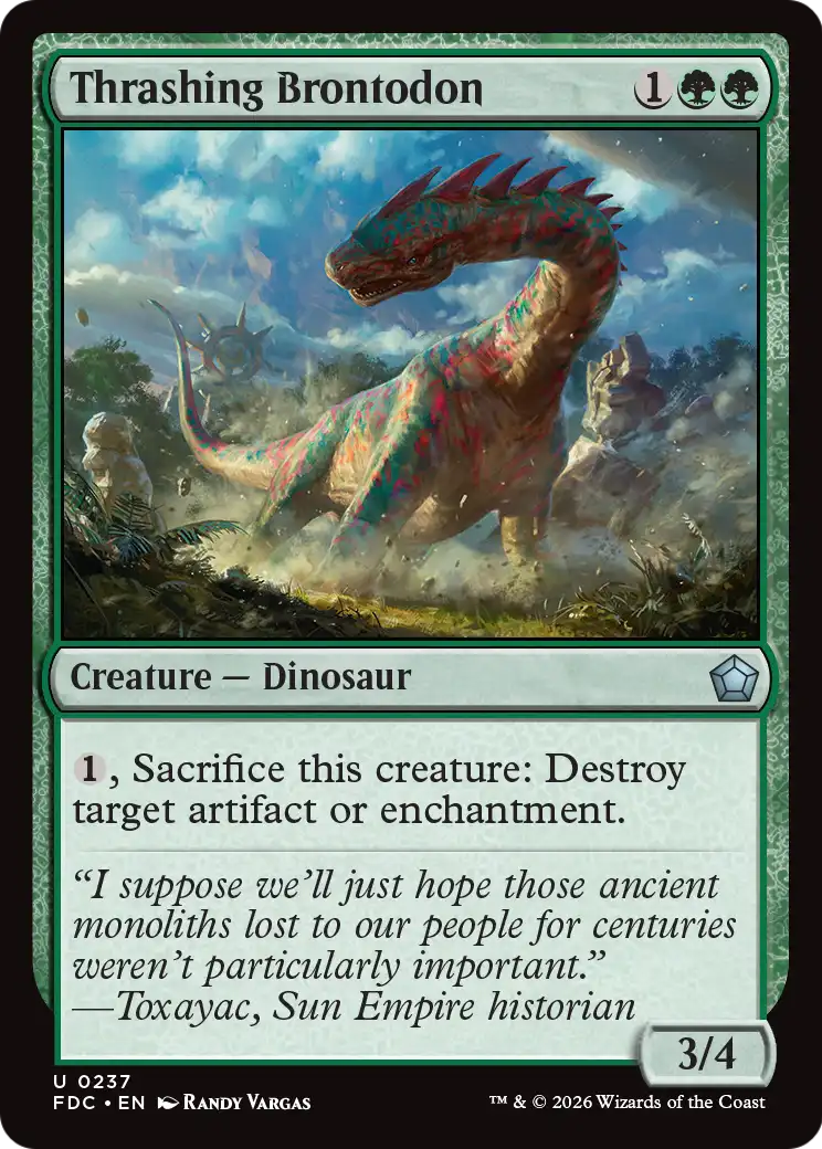 Thrashing Brontodon [Foundations Commander] | Exor Games Dartmouth