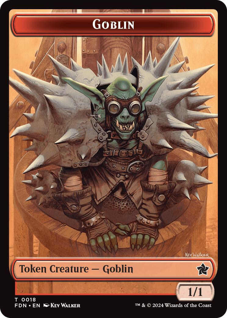 Drake // Goblin Doubled-Sided Token [Foundations Tokens] | Exor Games Dartmouth