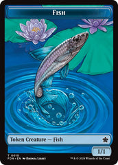 Faerie // Fish Doubled-Sided Token [Foundations Tokens] | Exor Games Dartmouth