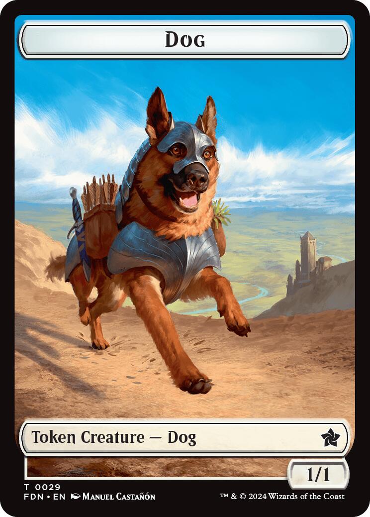 Dog // Beast (0033) Double-Sided Token [Foundations Tokens] | Exor Games Dartmouth