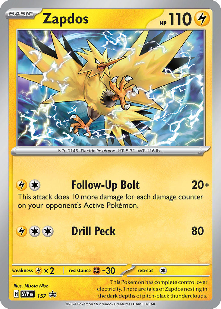 Zapdos (157) [Scarlet & Violet: Black Star Promos] | Exor Games Dartmouth