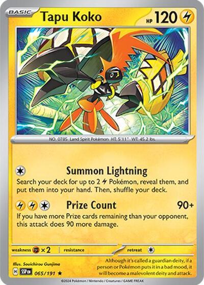 Tapu Koko (065/191) (Deck Exclusives) [Scarlet & Violet: Surging Sparks] | Exor Games Dartmouth