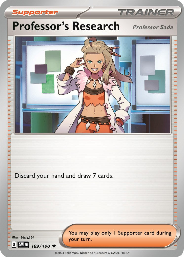 Professor's Research (189/198) (Theme Deck Exclusive) [Scarlet & Violet: Black Star Promos] | Exor Games Dartmouth