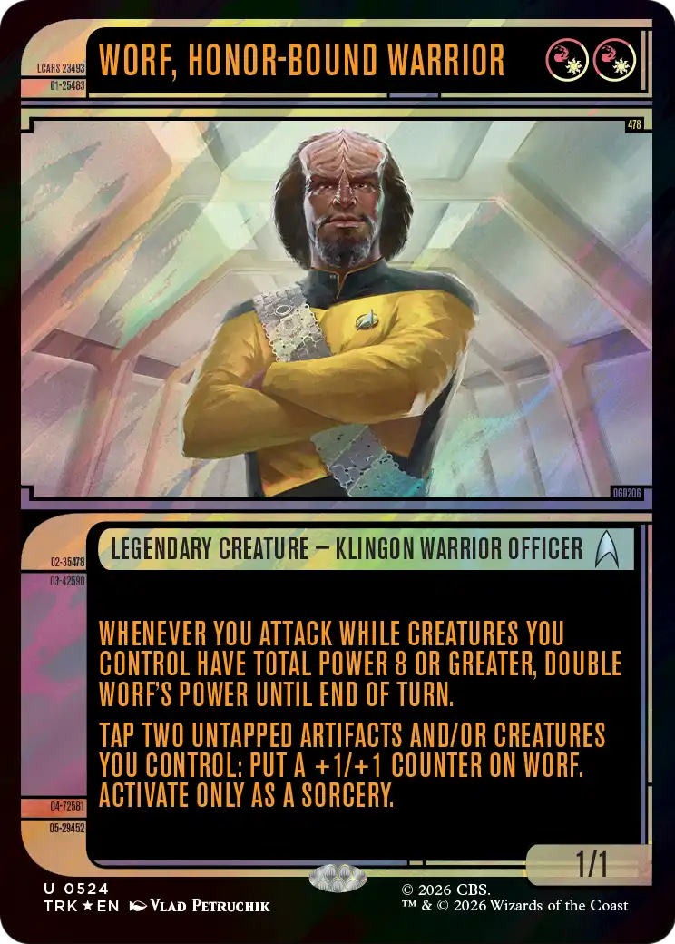 Worf, Honor-Bound Warrior (Showcase) (0524) (Surge Foil) [Star Trek] | Exor Games Dartmouth