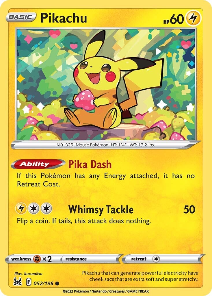 Pikachu (052/196) [Sword & Shield: Lost Origin] | Exor Games Dartmouth