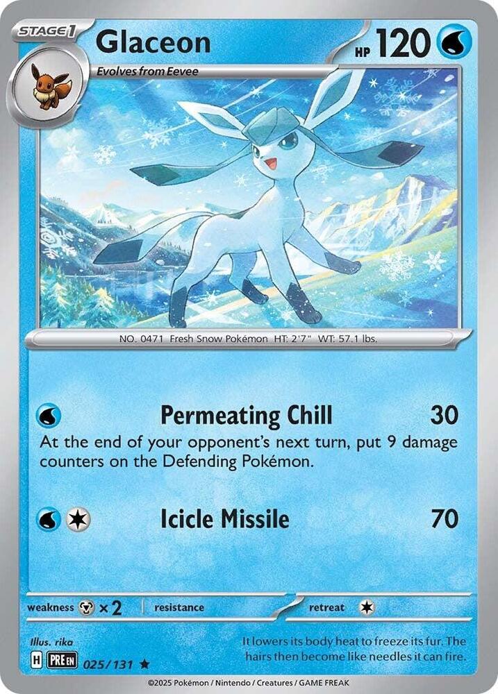 Glaceon (025/131) [Scarlet & Violet: Prismatic Evolutions] | Exor Games Dartmouth