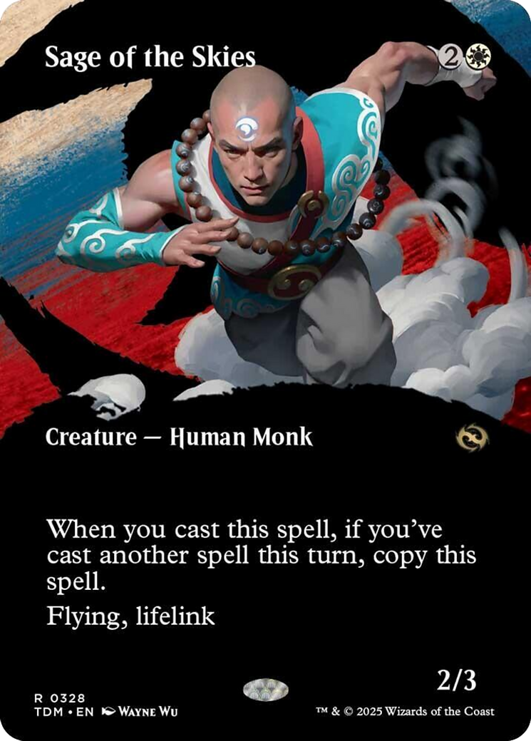 Sage of the Skies (Borderless) [Tarkir: Dragonstorm] | Exor Games Dartmouth