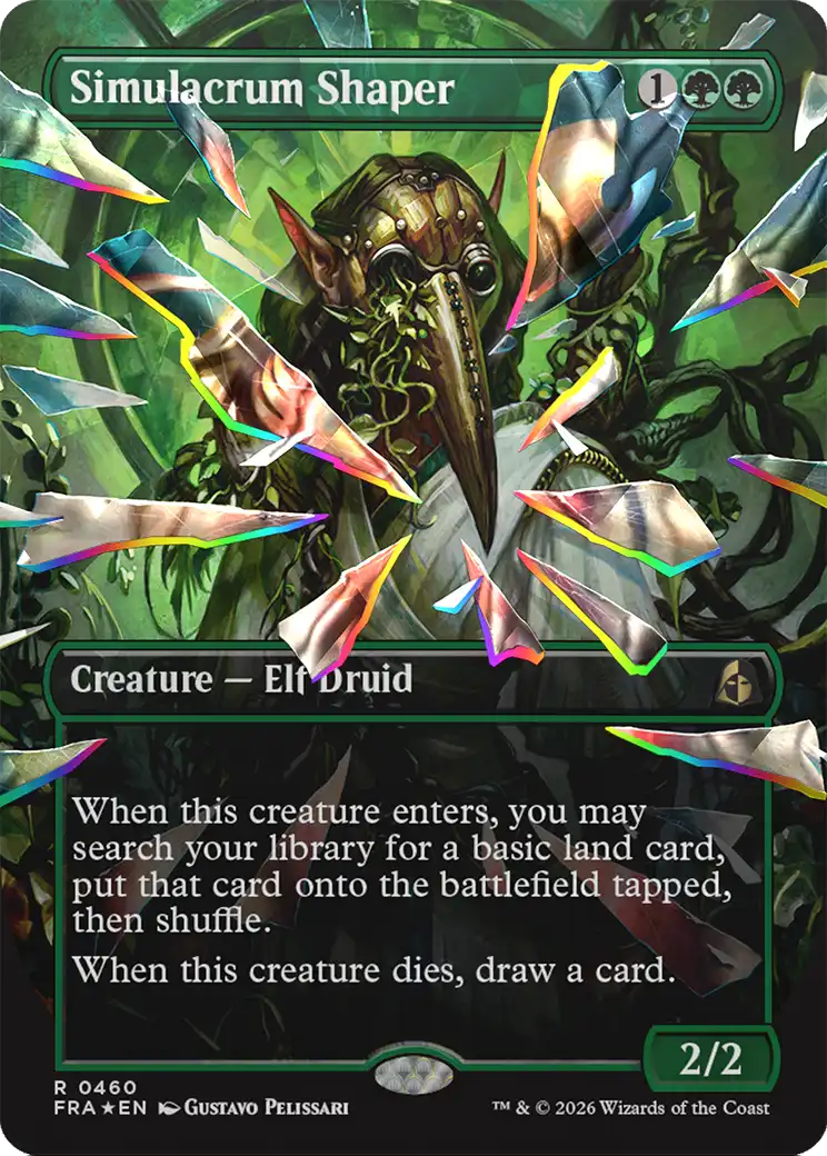 Simulacrum Shaper (Borderless) (Facet Foil) [Reality Fracture] | Exor Games Dartmouth