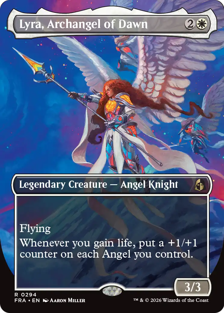 Lyra, Archangel of Dawn (Borderless) [Reality Fracture] | Exor Games Dartmouth