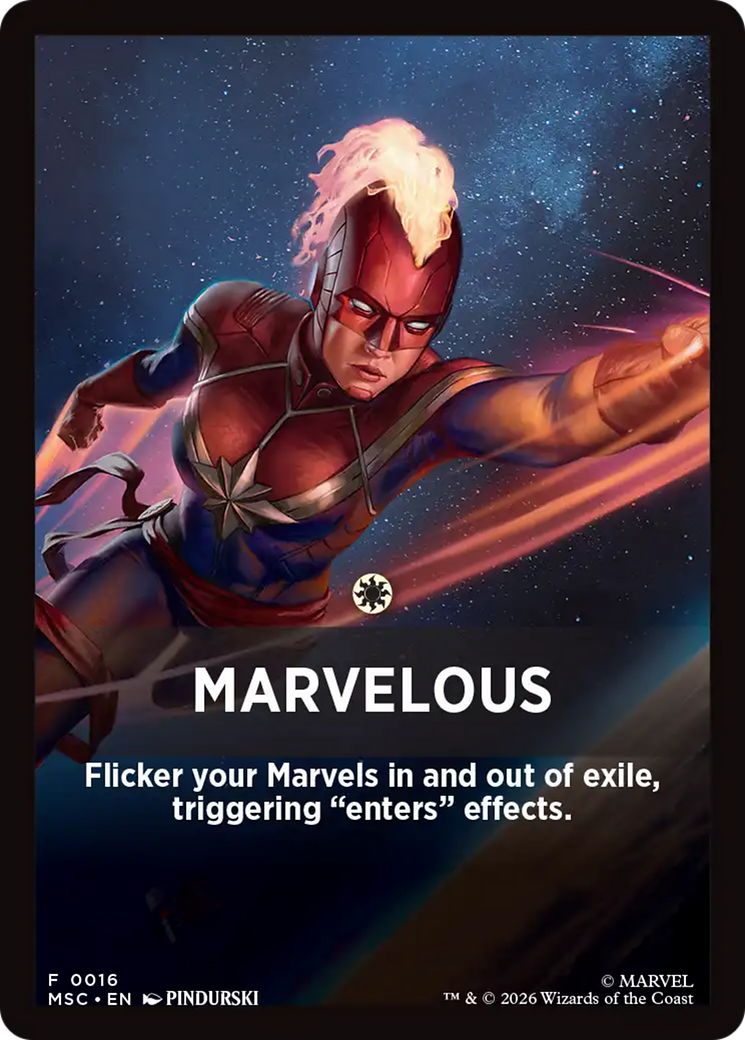 Marvelous Theme Card [Marvel Super Heroes Commander] | Exor Games Dartmouth