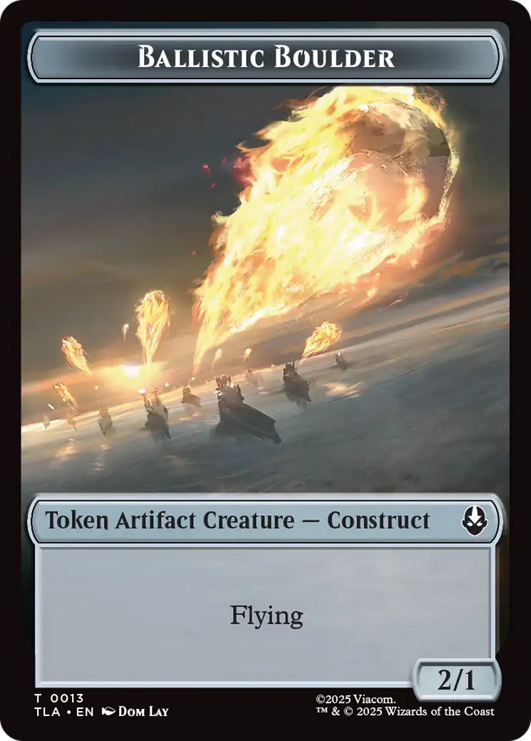 Ballistic Boulder // Food (0019) Double-Sided Token [Avatar: The Last Airbender Tokens] | Exor Games Dartmouth