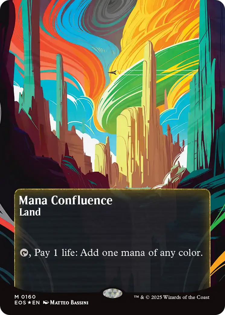 Mana Confluence (0160) (Borderless) (Galaxy Foil) [Edge of Eternities: Stellar Sights] | Exor Games Dartmouth
