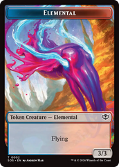 Fractal (0004) // Elemental (0002) Double-Sided Token [Secrets of Strixhaven Tokens] | Exor Games Dartmouth
