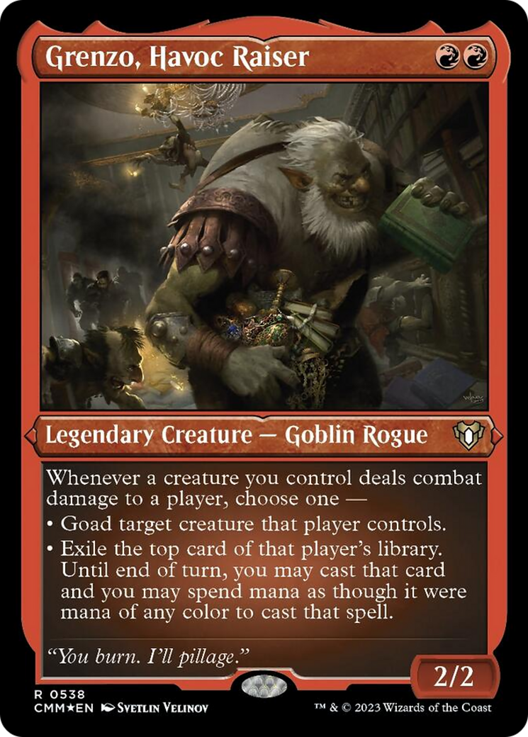 Grenzo, Havoc Raiser (Foil Etched) [Commander Masters] | Exor Games Dartmouth
