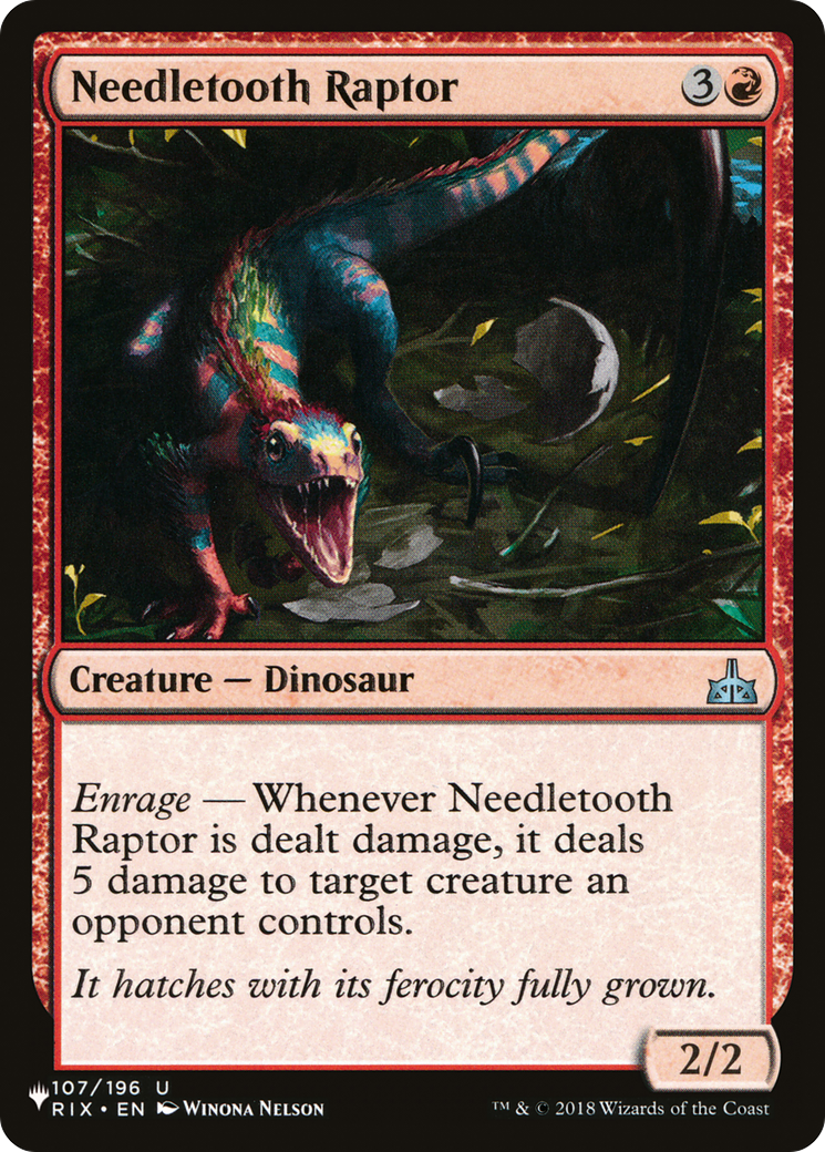 Needletooth Raptor [The List Reprints] | Exor Games Dartmouth