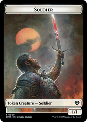 Soldier (0009) // Daretti, Scrap Savant Emblem Double-Sided Token [Commander Masters Tokens] | Exor Games Dartmouth