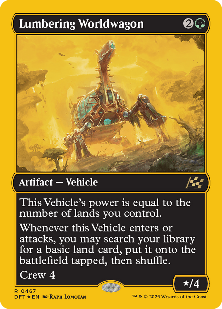 Lumbering Worldwagon (First-Place Foil) [Aetherdrift] | Exor Games Dartmouth