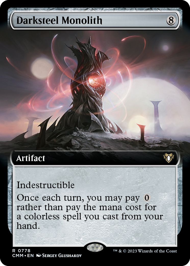 Darksteel Monolith (Extended Art) [Commander Masters] | Exor Games Dartmouth