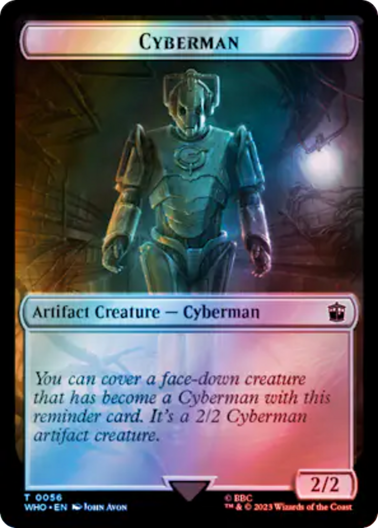 Fish // Cyberman Double-Sided Token (Surge Foil) [Doctor Who Tokens] | Exor Games Dartmouth