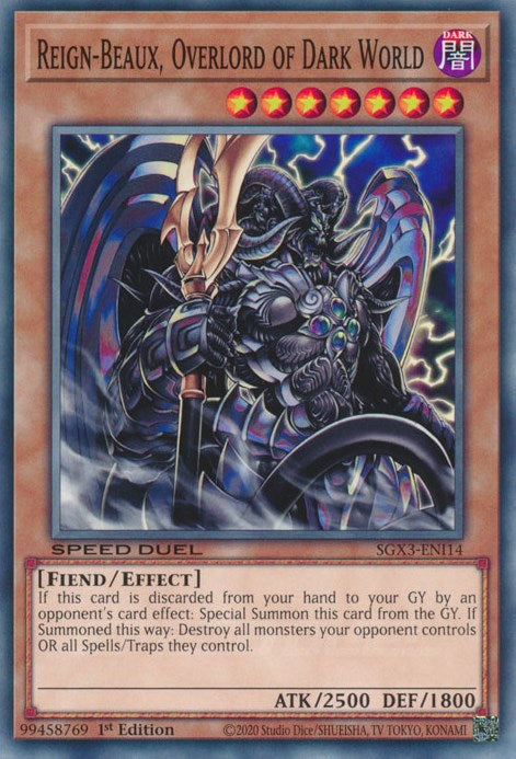Reign-Beaux, Overlord of Dark World [SGX3-ENI14] Common | Exor Games Dartmouth