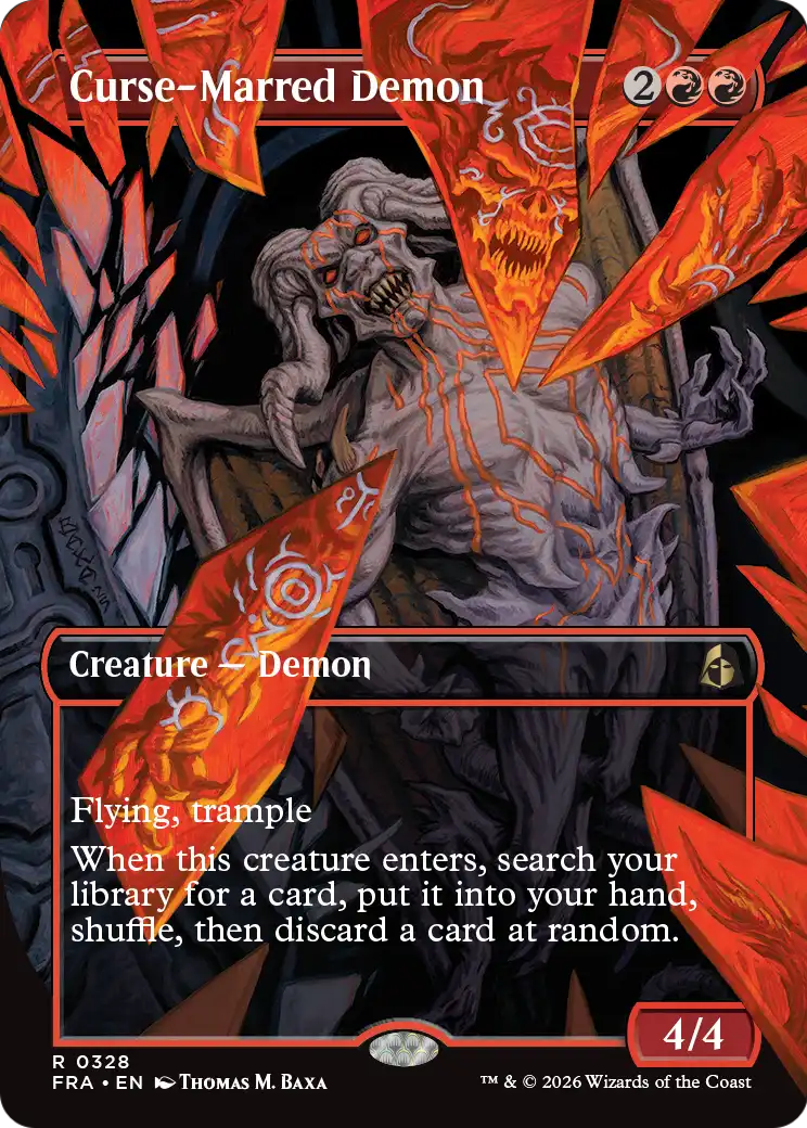 Curse-Marred Demon (Borderless) [Reality Fracture] | Exor Games Dartmouth