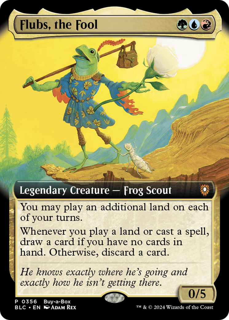 Flubs, the Fool (Buy-A-Box) (Extended Art) [Bloomburrow Promos] | Exor Games Dartmouth