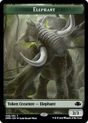 Elephant // Cat (008) Double-Sided Token [Dominaria Remastered Tokens] | Exor Games Dartmouth