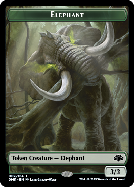 Elephant Token [Dominaria Remastered Tokens] | Exor Games Dartmouth