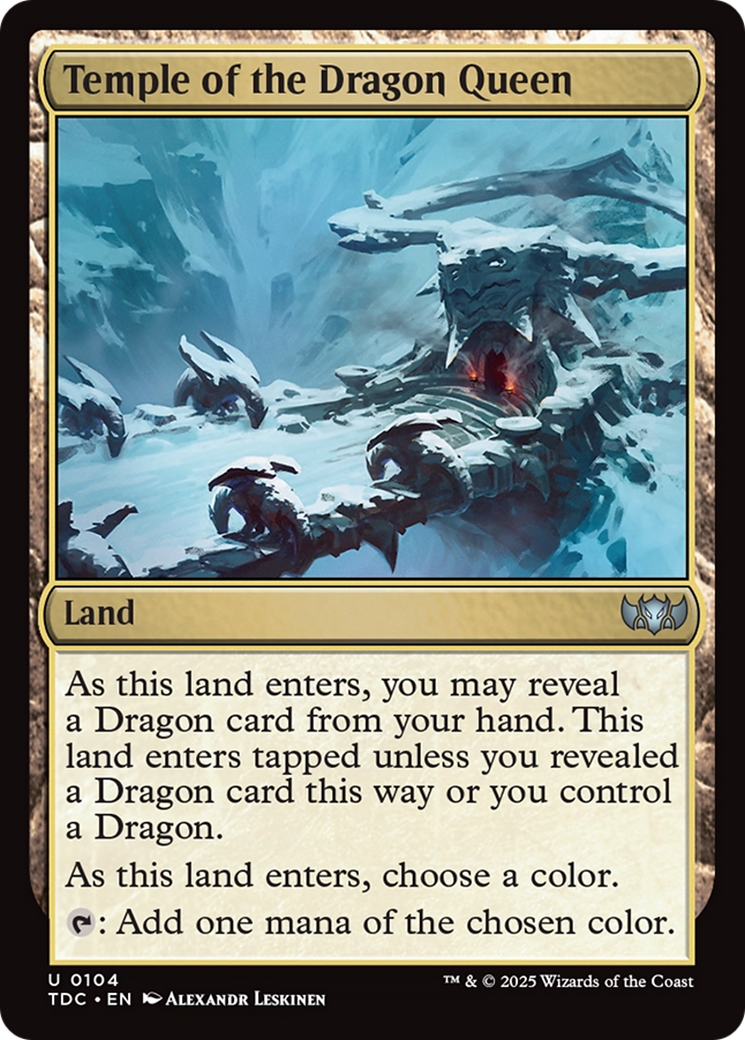 Temple of the Dragon Queen [Tarkir: Dragonstorm Commander] | Exor Games Dartmouth