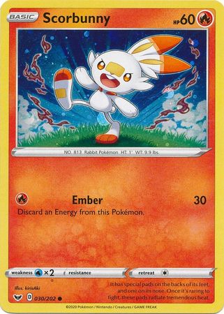 Scorbunny (030/202) (Cosmos Holo) [Sword & Shield: Base Set] | Exor Games Dartmouth