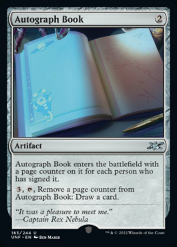 Autograph Book [Unfinity] | Exor Games Dartmouth