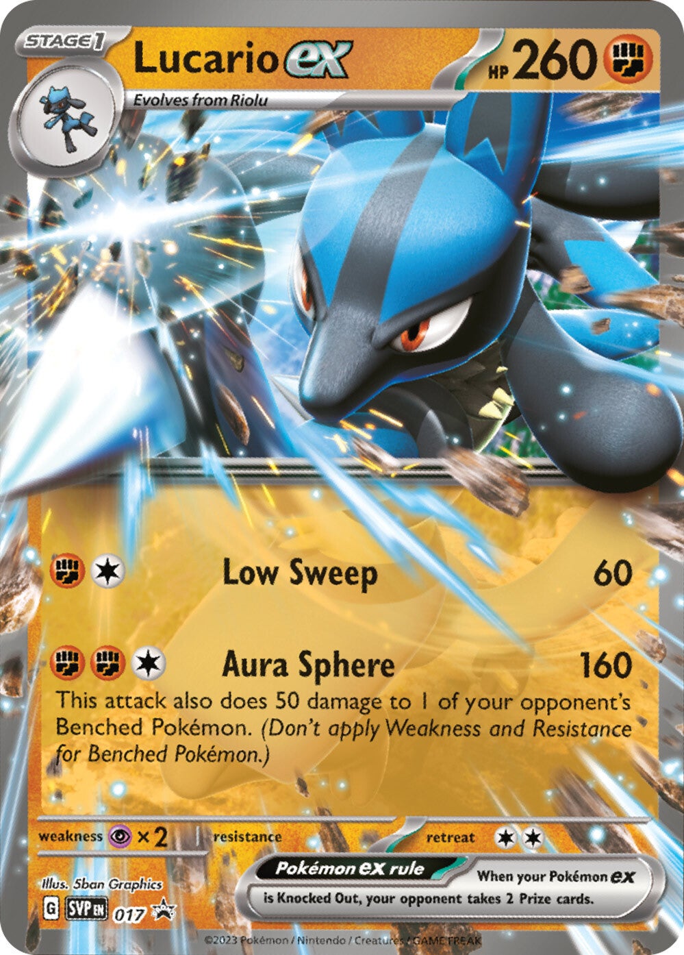 Lucario ex (017) [Scarlet & Violet: Black Star Promos] | Exor Games Dartmouth