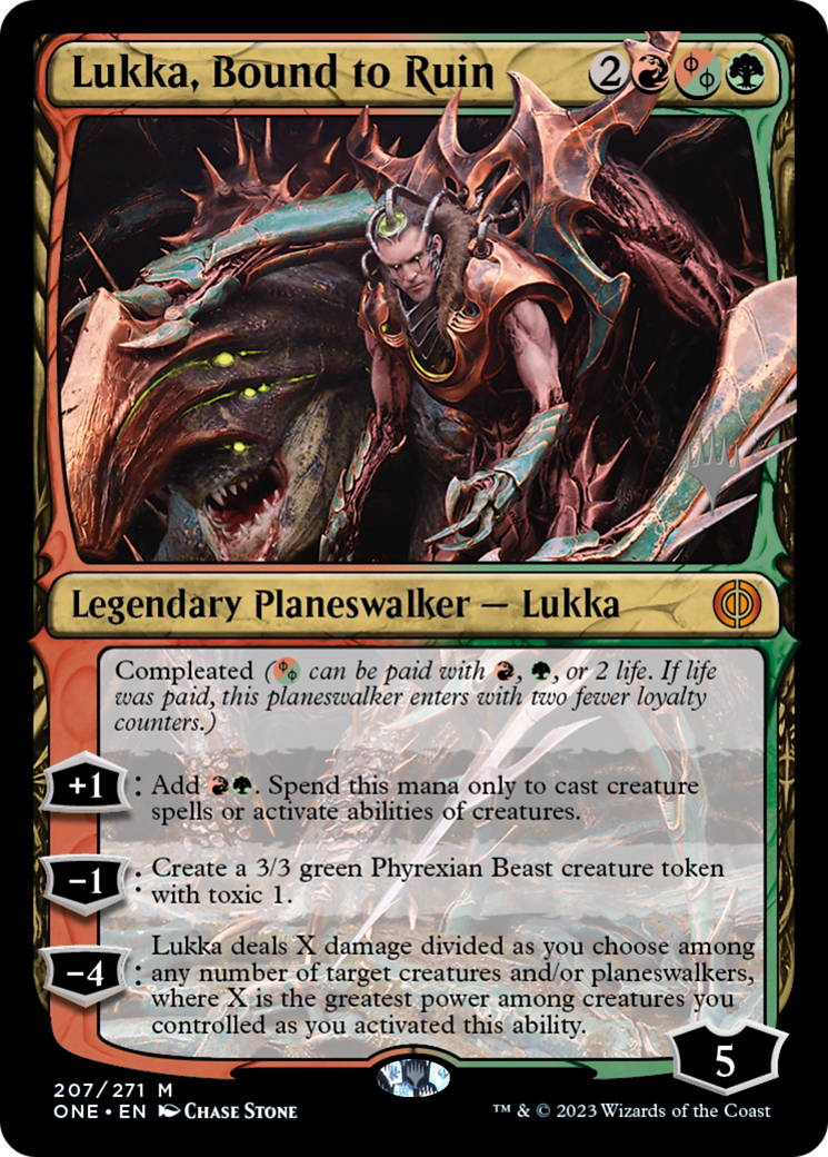 Lukka, Bound to Ruin (Promo Pack) [Phyrexia: All Will Be One Promos] | Exor Games Dartmouth