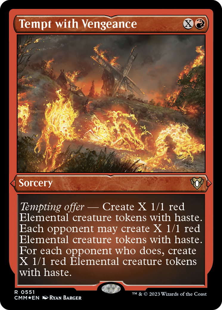 Tempt with Vengeance (Foil Etched) [Commander Masters] | Exor Games Dartmouth