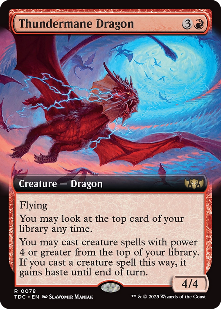 Thundermane Dragon (Extended Art) [Tarkir: Dragonstorm Commander] | Exor Games Dartmouth