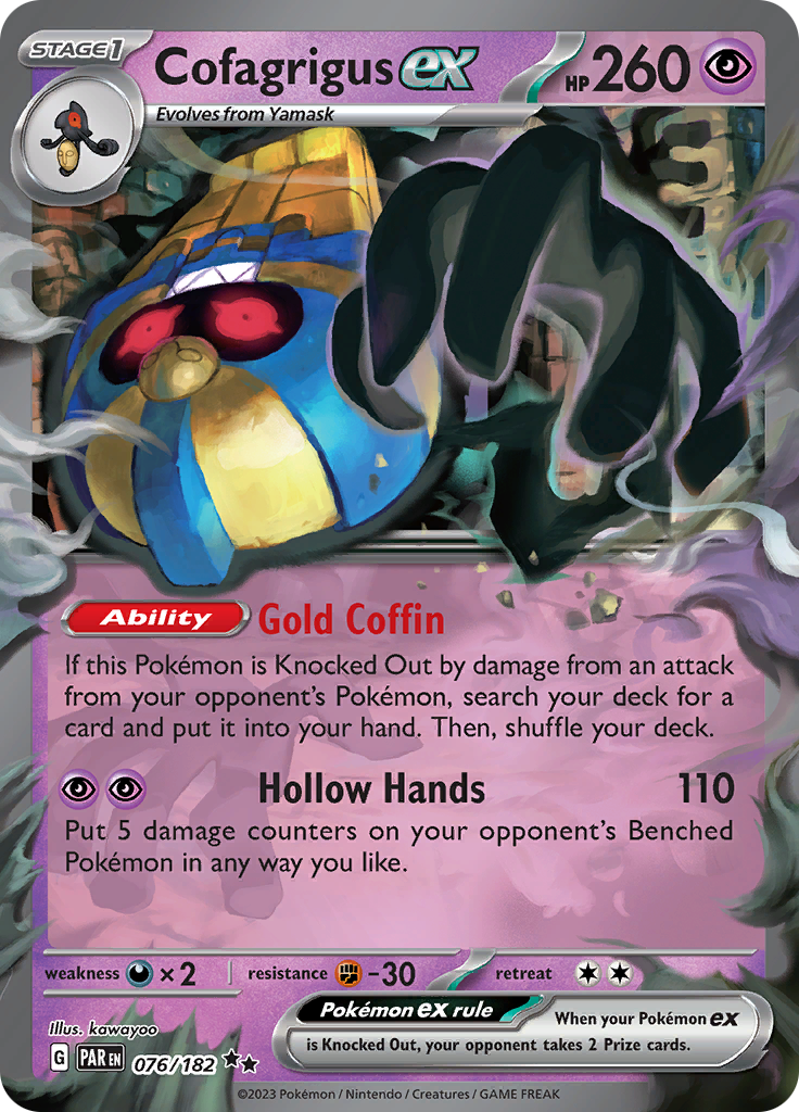 Cofagrigus ex (076/182) [Scarlet & Violet: Paradox Rift] | Exor Games Dartmouth