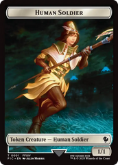 Human Soldier // Hero (0032) Double-Sided Token (Surge Foil) [FINAL FANTASY Commander Tokens] | Exor Games Dartmouth