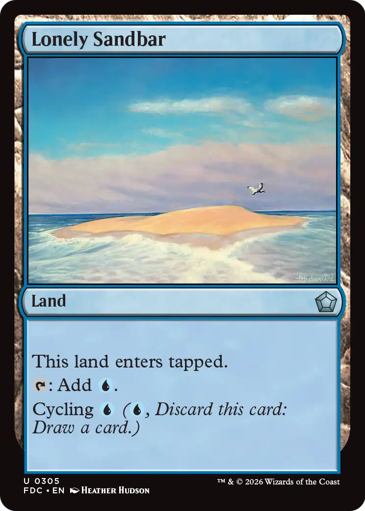 Lonely Sandbar [Foundations Commander] | Exor Games Dartmouth