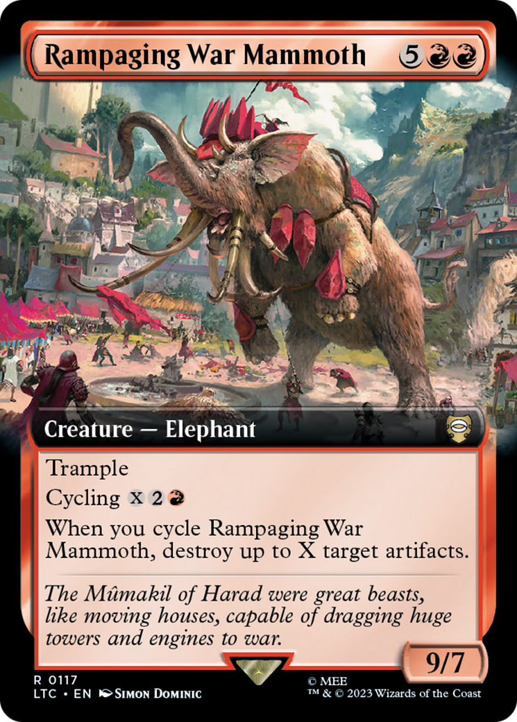 Rampaging War Mammoth (Extended Art) [The Lord of the Rings: Tales of Middle-Earth Commander] | Exor Games Dartmouth