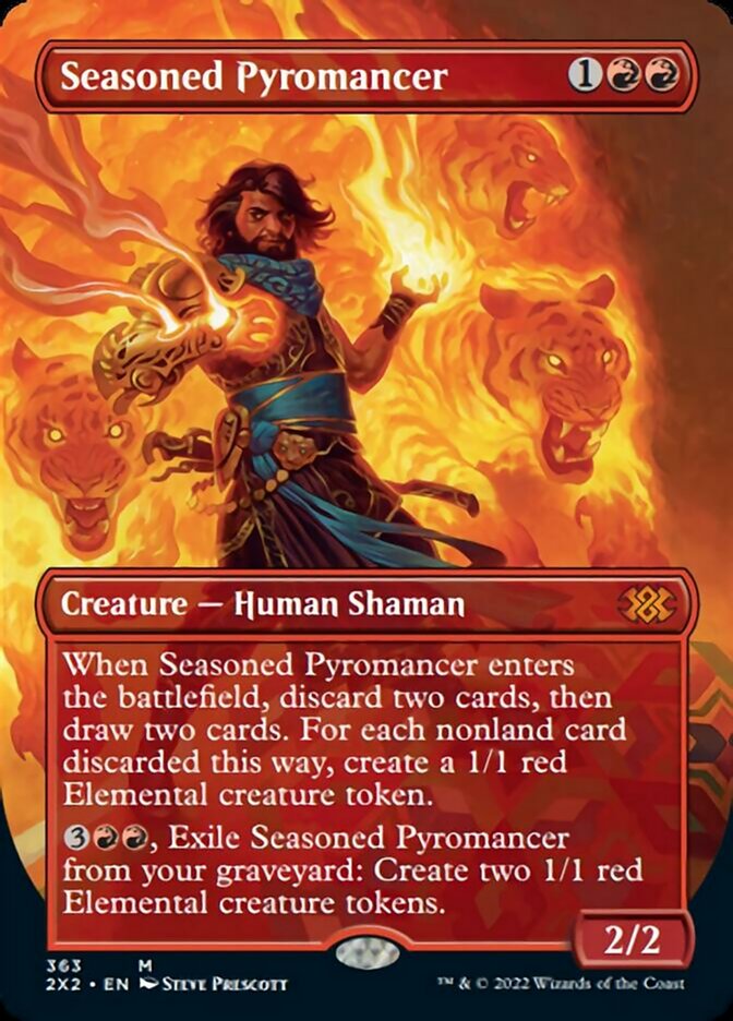 Seasoned Pyromancer (Borderless Alternate Art) [Double Masters 2022] | Exor Games Dartmouth