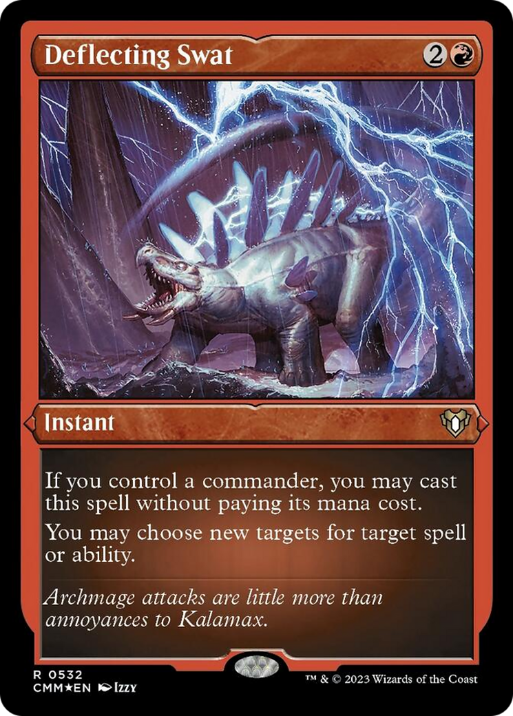 Deflecting Swat (Foil Etched) [Commander Masters] | Exor Games Dartmouth