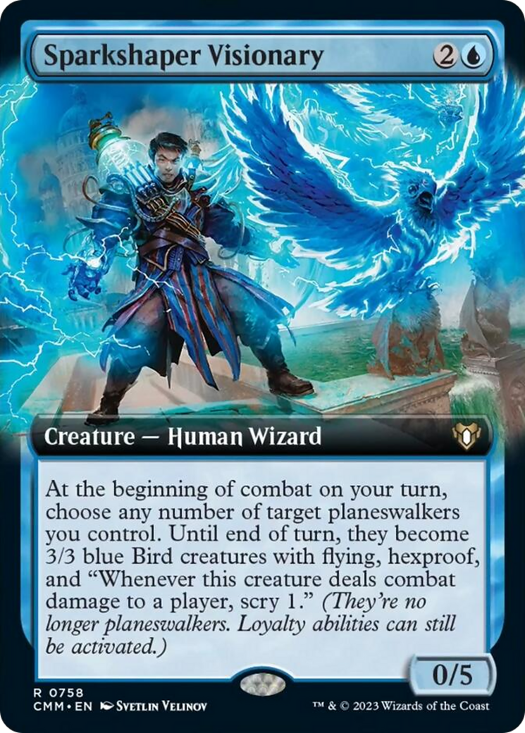 Sparkshaper Visionary (Extended Art) [Commander Masters] | Exor Games Dartmouth