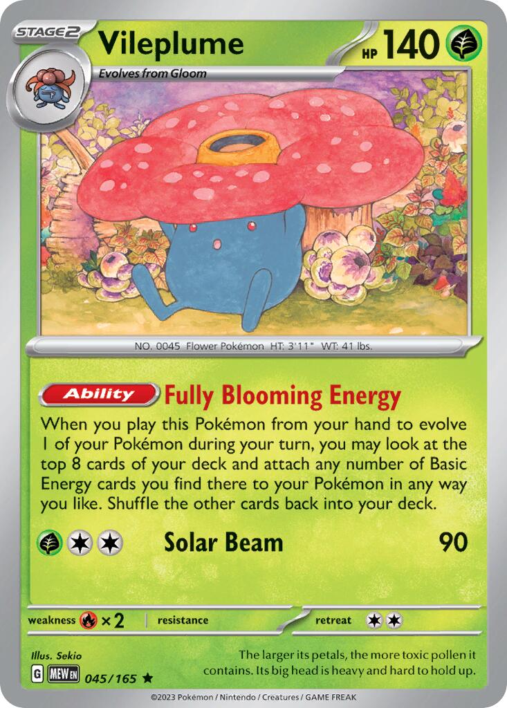 Vileplume (045/165) (Theme Deck Exclusive) [Scarlet & Violet 151] | Exor Games Dartmouth