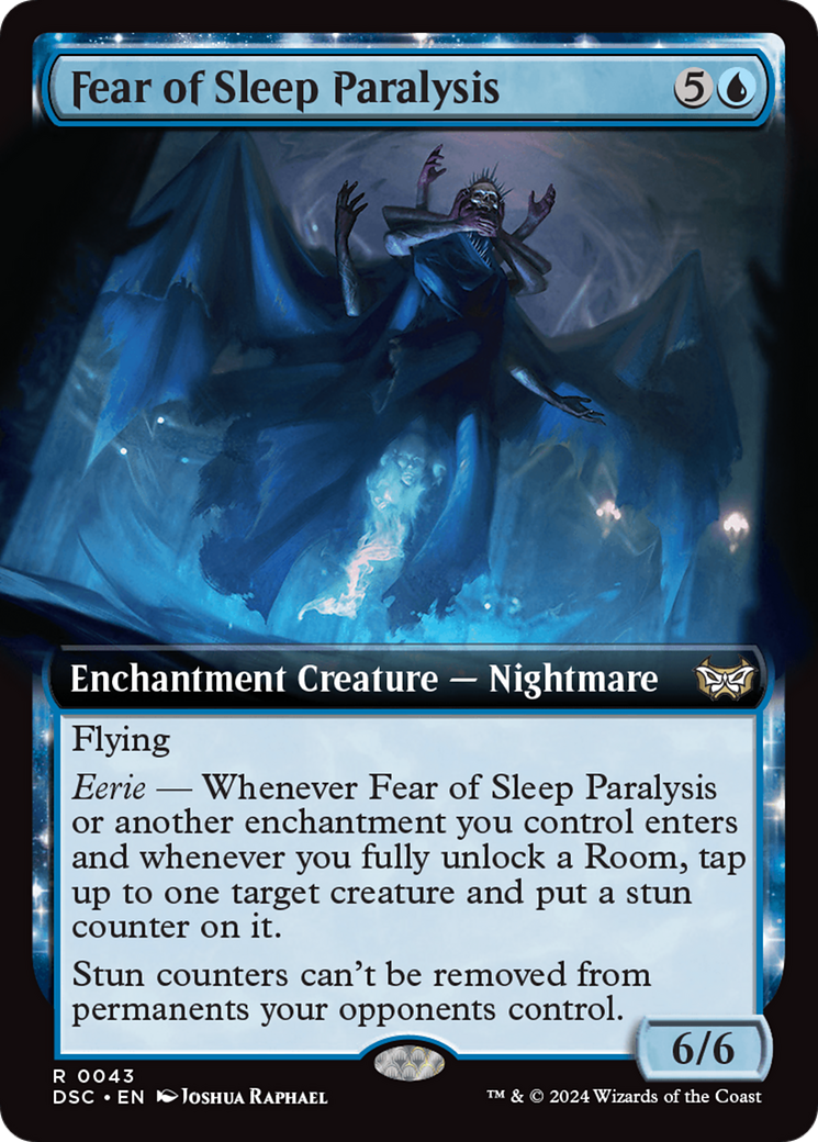 Fear of Sleep Paralysis (Extended Art) [Duskmourn: House of Horror Commander] | Exor Games Dartmouth